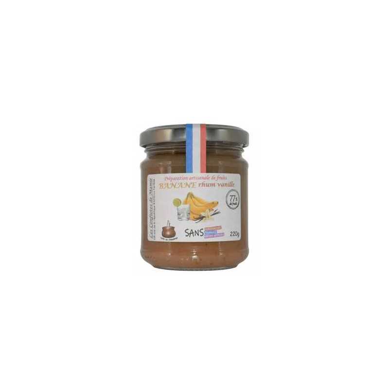 confiture banane rhum vanille - 220g -