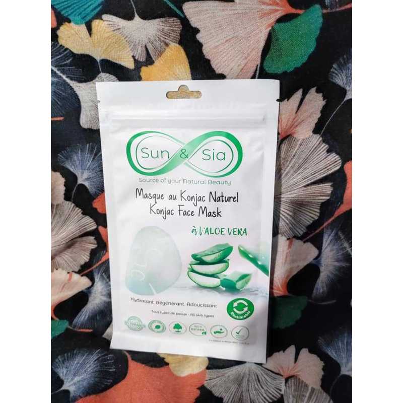 Masque au Konjac naturel à l'aloé vera