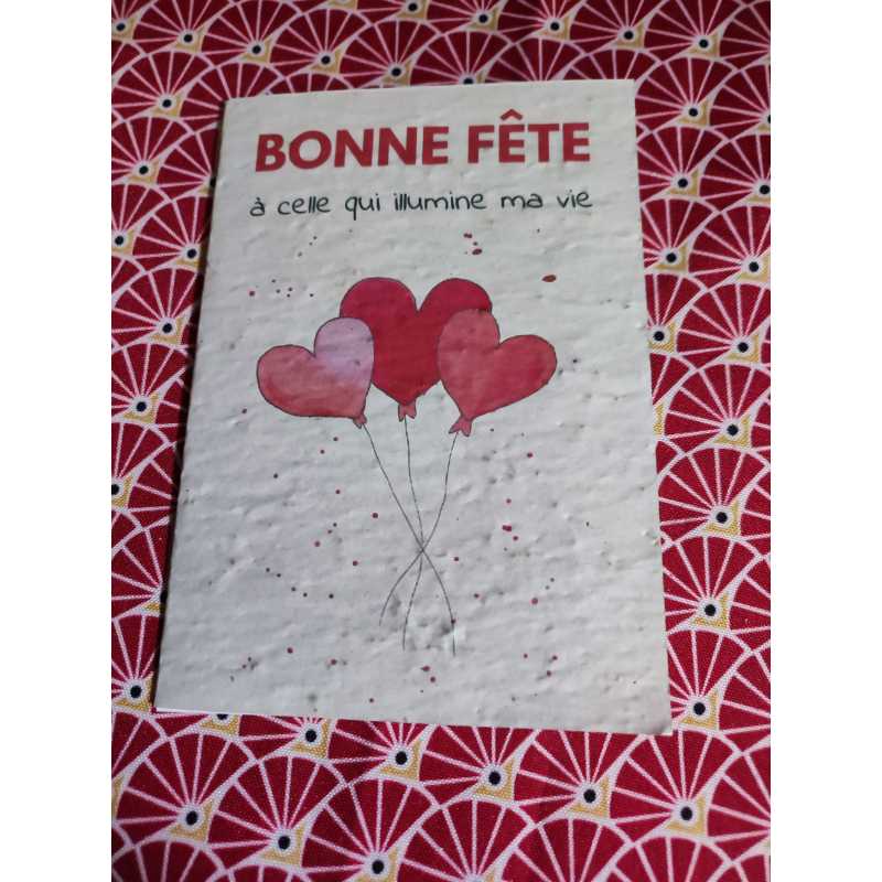 carte à planter - bonne fête à celle qui illumine ma vie