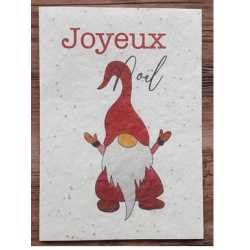 Carte à planter – Joyeux Noël (lutin)