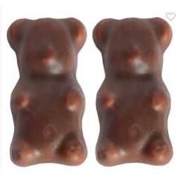 Oursons en guimauve chocolat lait par 7