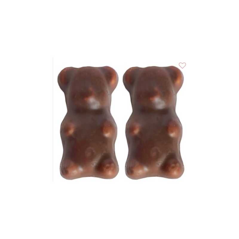 Oursons en guimauve chocolat lait par 7