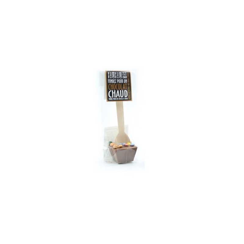 CUILLÈRE À CHOCOLAT CHAUD LAIT PASTILLES DE COULEUR - chocolat de 45g